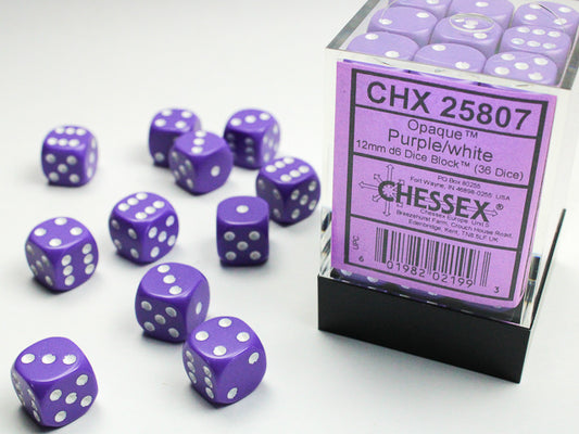 Chessex set de 36 mini dés - CHX 25807 Opaque Violet/Bland