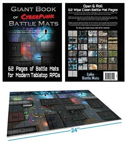 JDR Livre plateau de jeu : Giant Book of CyberPunk Battle Mats (A3)