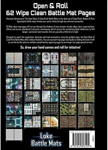 JDR Livre plateau de jeu : Giant Book of CyberPunk Battle Mats (A3)