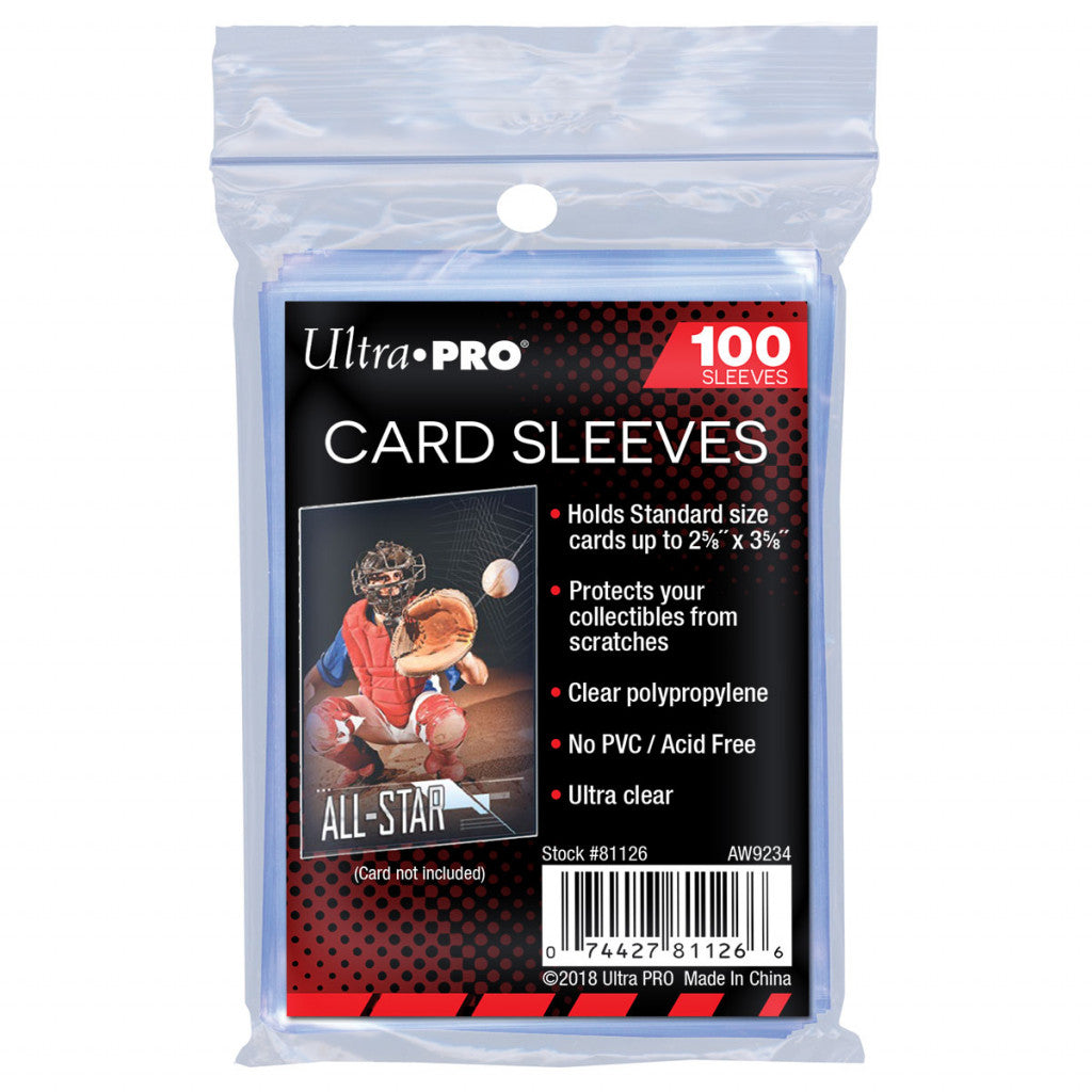 Sleeves Ultra Pro x100 - Taille 2"5/8 x 3"5/8 68x94mm