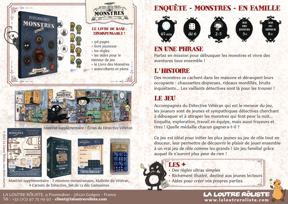 JDR Petits détectives de monstres