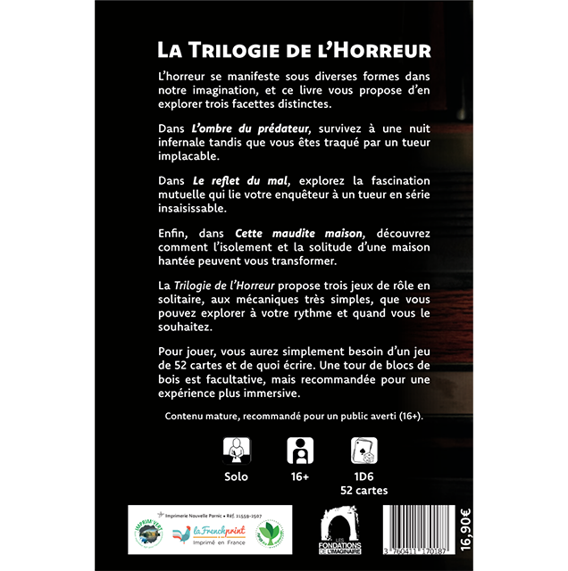 JDR Solo La Trilogie de l'Horreur