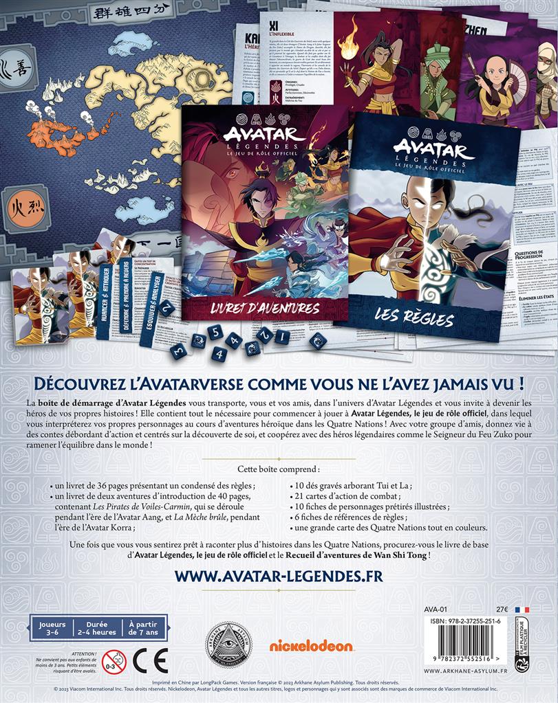 JDR Avatar Légendes - Boîte de démarrage