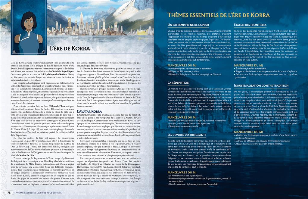 JDR Avatar Légendes - Livre de base