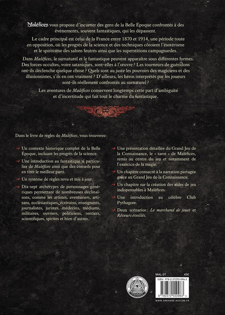 JDR Maléfices - Livre de base