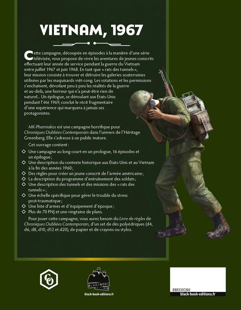 JDR Chroniques oubliées Contemporain 2 - Supplément MK-Pharmakos