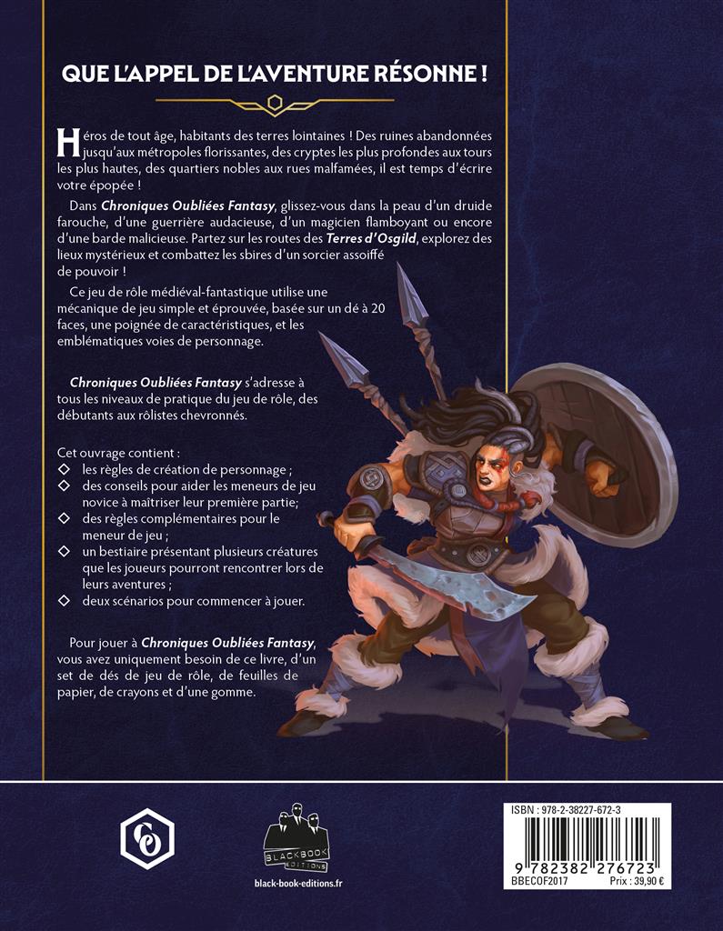 JDR COF2 - Livre des règles Deluxe (alternatif) - Chroniques oubliées fantasy