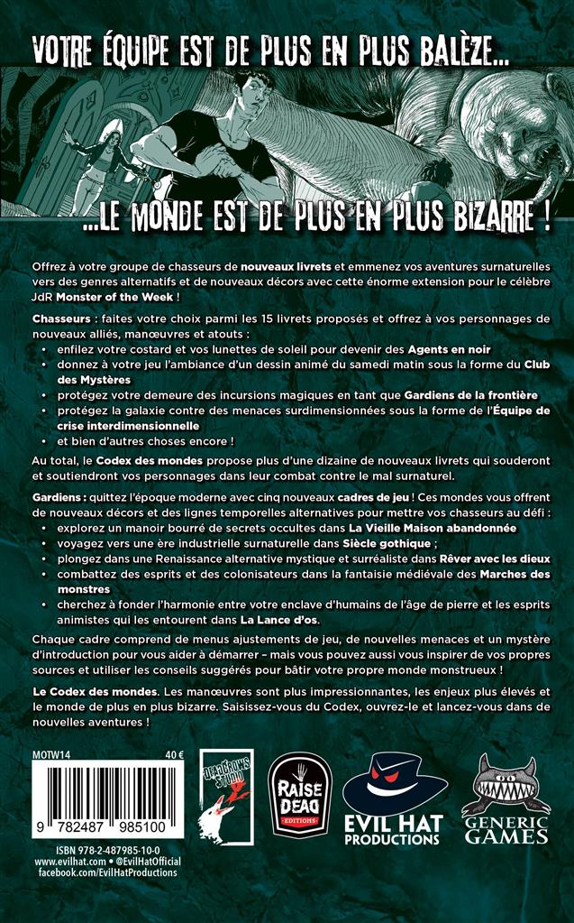 JDR Monster of the week - Codex des Mondes