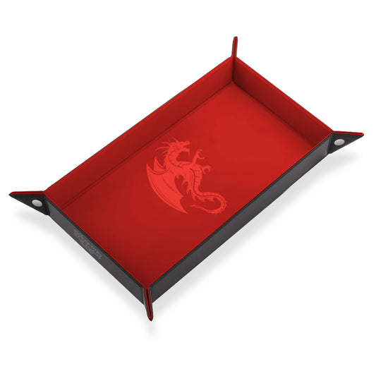 Couloir de Dés - Dragon Rouge - Cuir et Velours - 20 x 40 cm