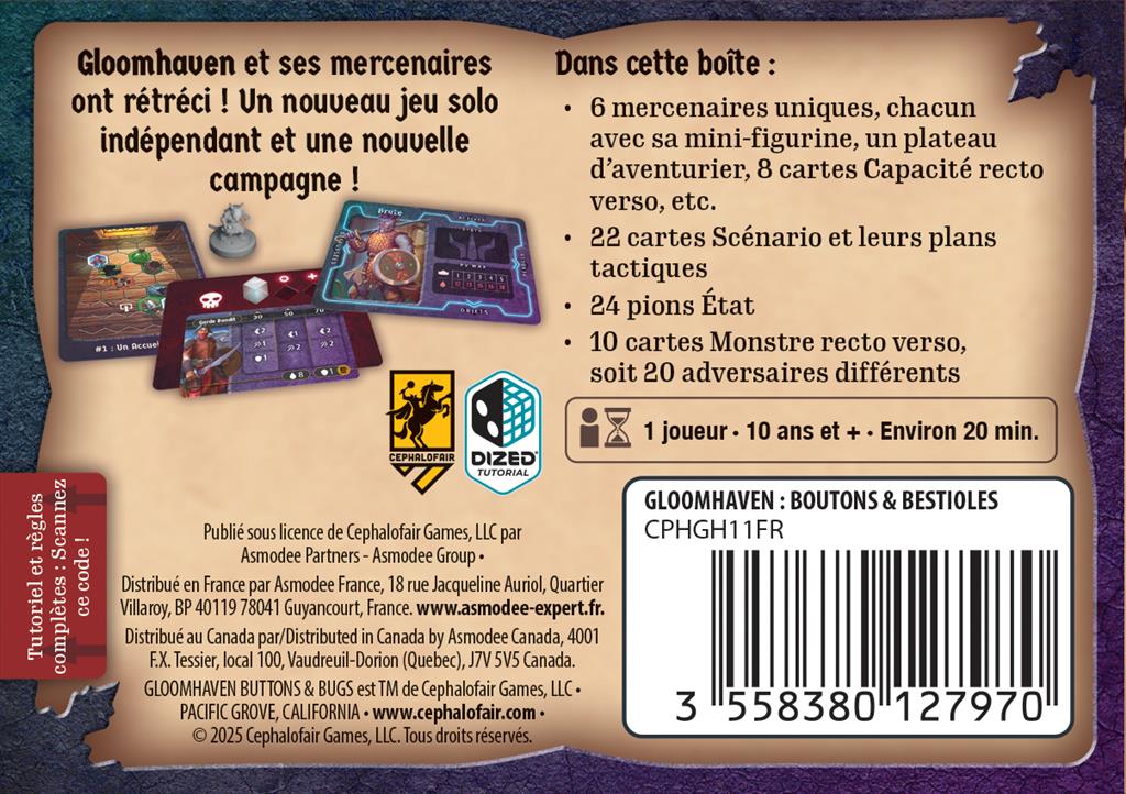 Gloomhaven : Boutons et bestioles