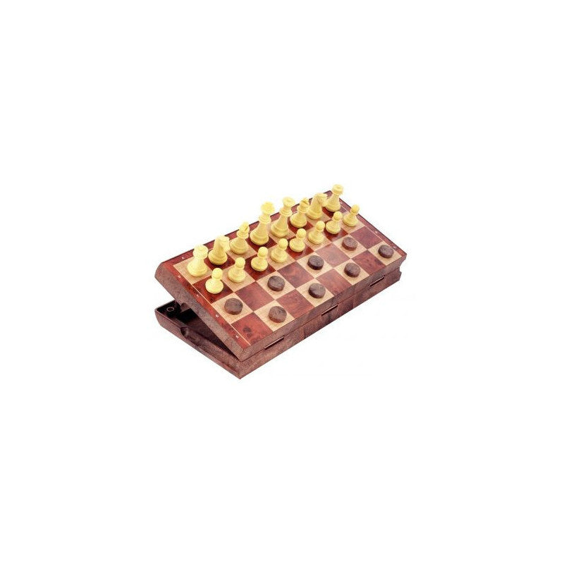 Échecs et Dames Magnétiques 24x24 cm