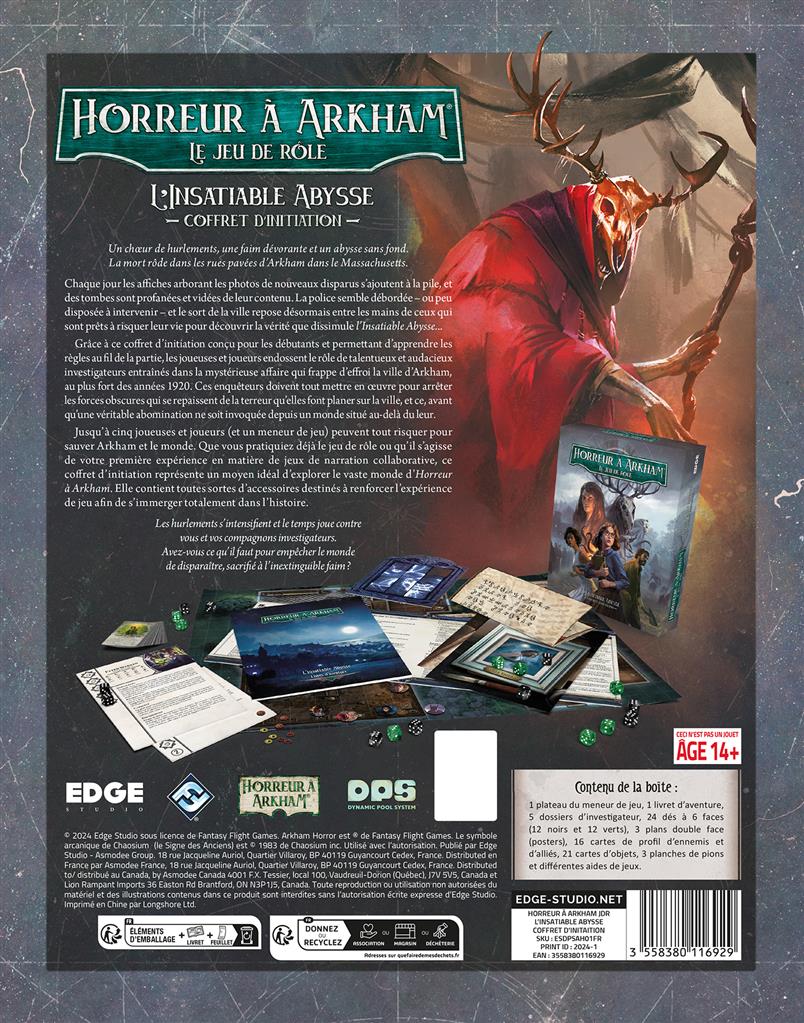JDR Horreur à Arkham - L'Insatiable Abysse - Coffret