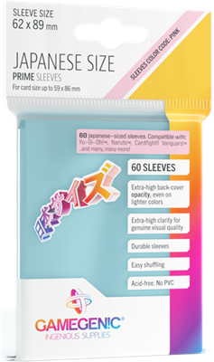 Sleeves Prime Japan Size x60 - GG Clear 62x89