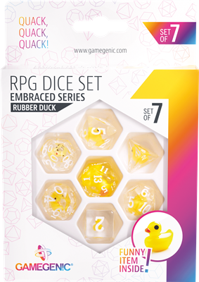 JDR Set de 7 Dés : Embraced Series - Rubber Duck- Gamegenic