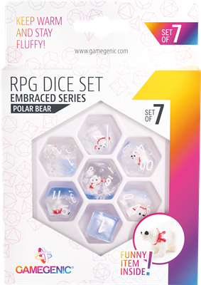 JDR Set de 7 Dés : Embraced Series -Polar Bear- Gamegenic