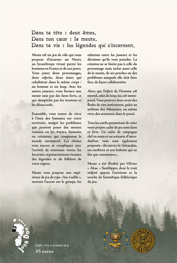 JDR Meute, livre de base