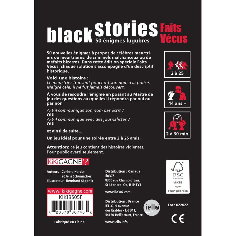 Black Stories : Faits Vécus
