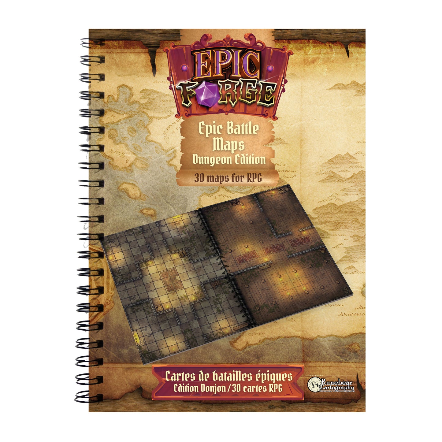 Livre Plateau de Jeu : Donjons (305x420 mm) Taille XL - Couverture rigide