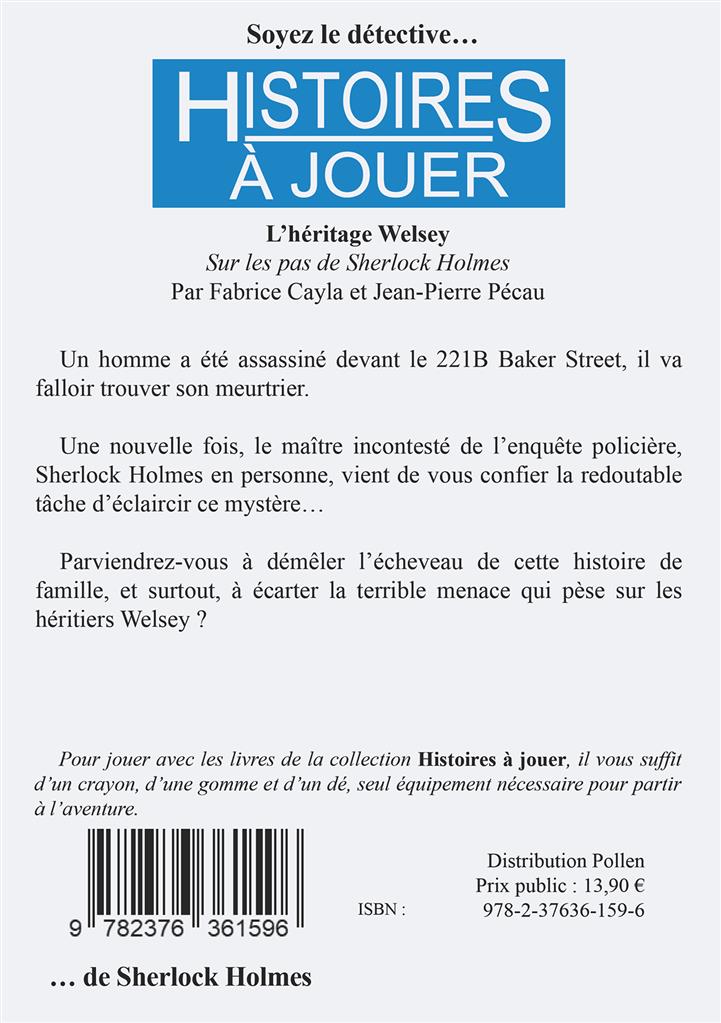 Livre Jeu - L'héritage Welsey