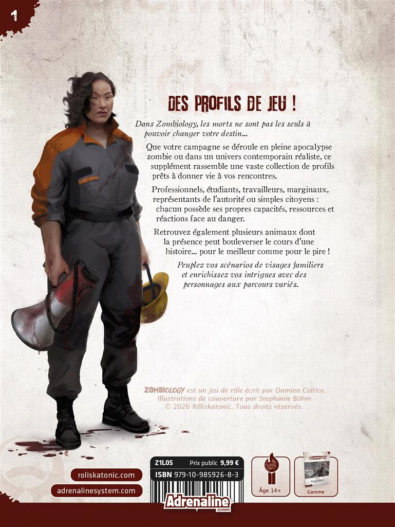 JDR Zombiology #1 Contamination - PNJ et animaux