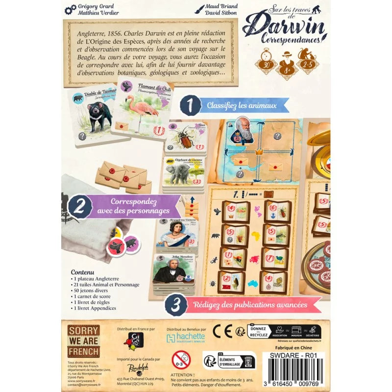 Sur les traces de Darwin - Extension Correspondances