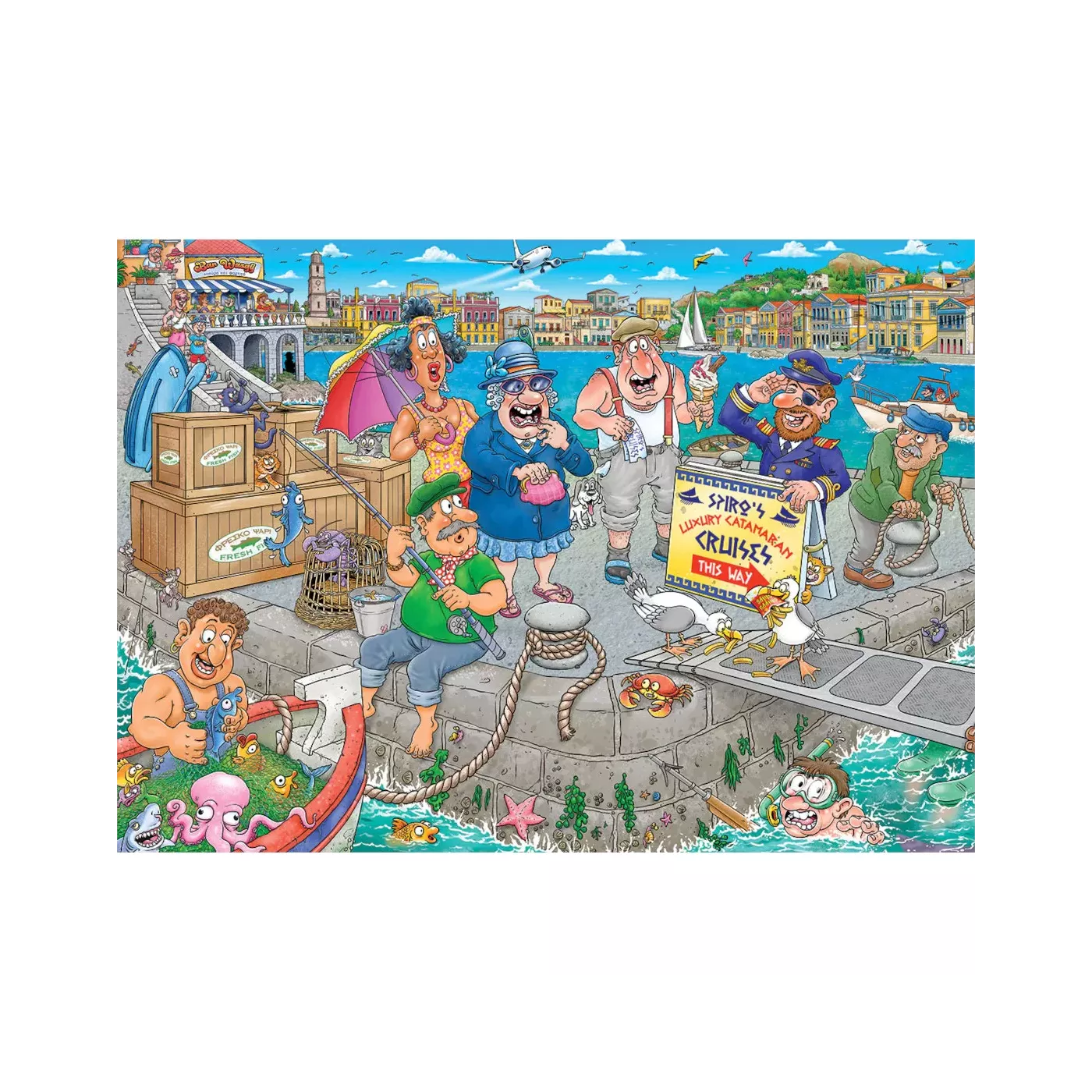 Puzzle Wasgij Original 47 - 1000 pcs - Le Radeau à la dérive