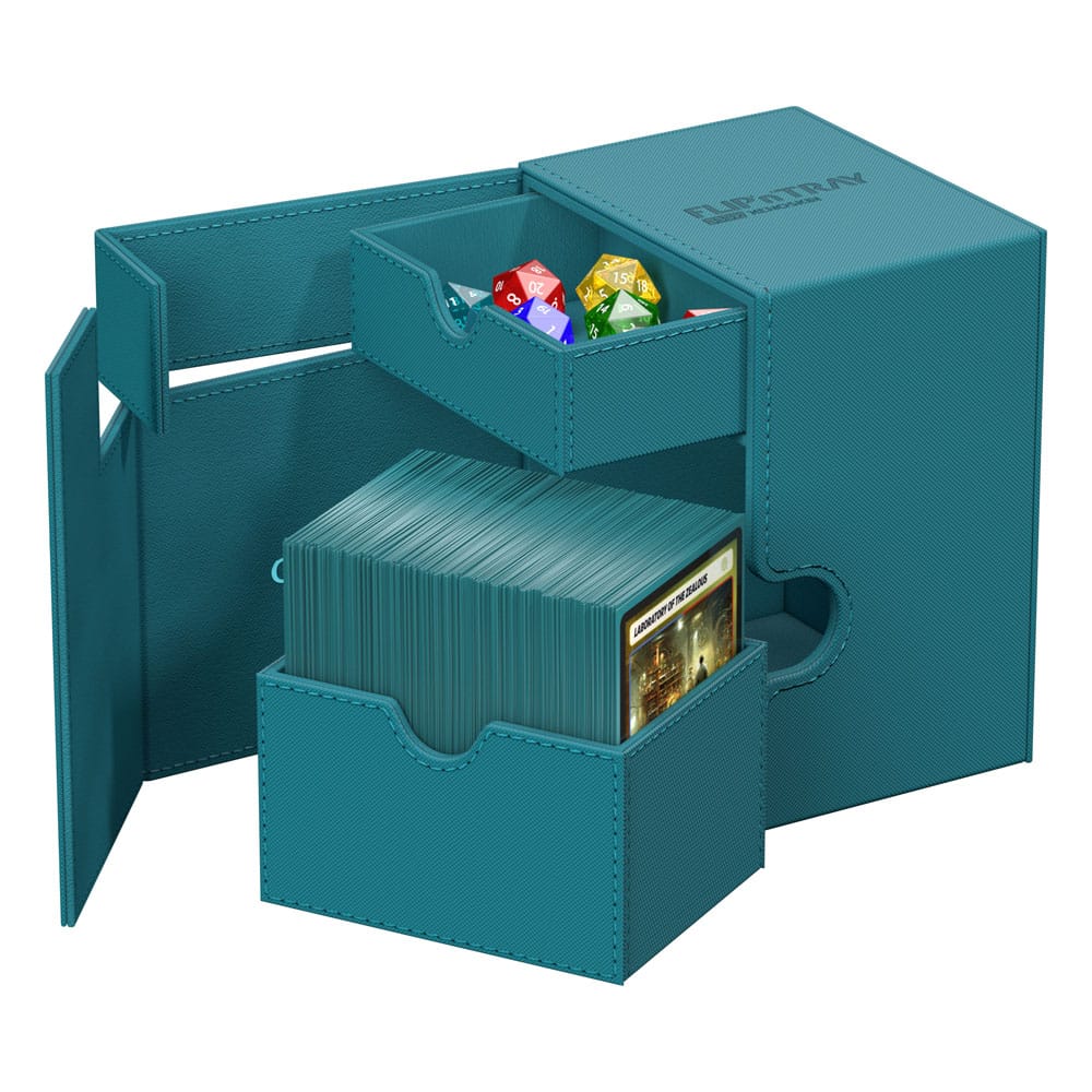 Deck Box Ultimate Guard Flip`n`Tray 133+ XenoSkin Bleu Petrole