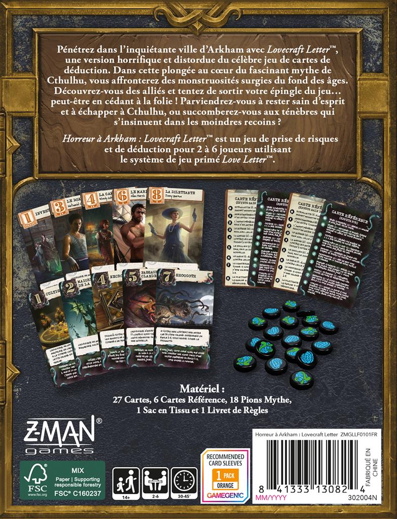 Horreur à Arkham Lovecraft Letter – Un jeu Love Letter