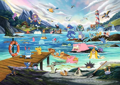Puzzle 1000 P - Pokémon - Aquali et Marine tempérée