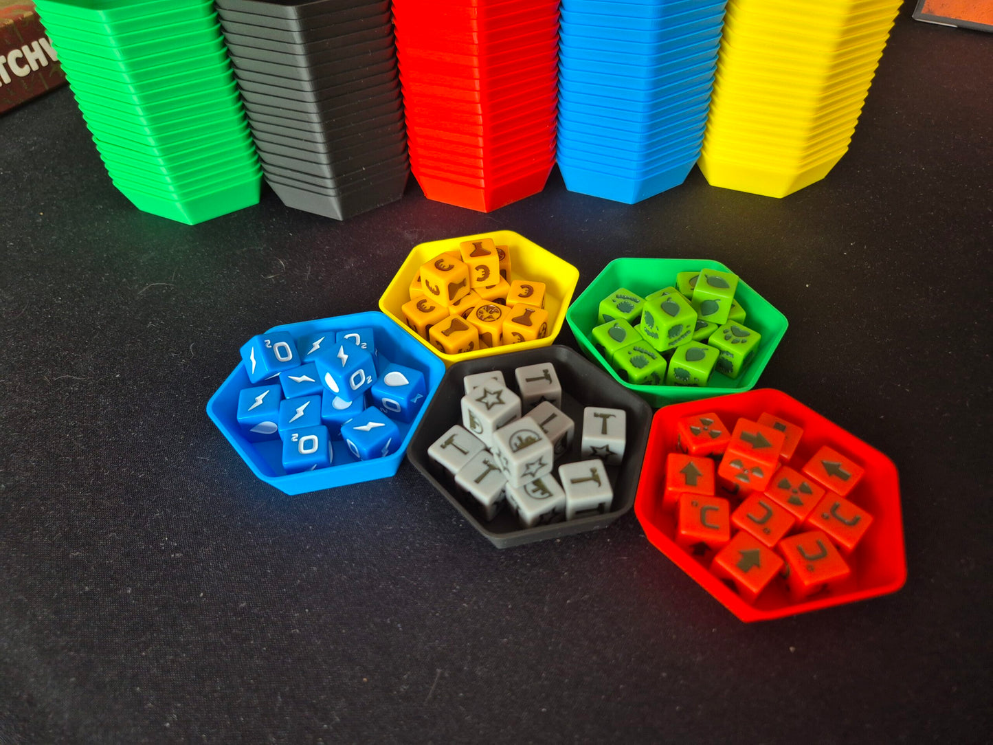 Coupelle à jetons hexagonale