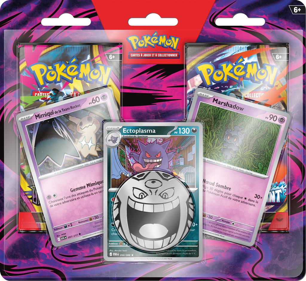 Pokémon : Pack 2 boosters + 3c.p Oct 26 (Blister)