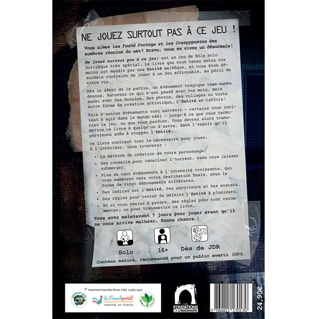 JDR Solo Ne jouez surtout pas à ce jeu !