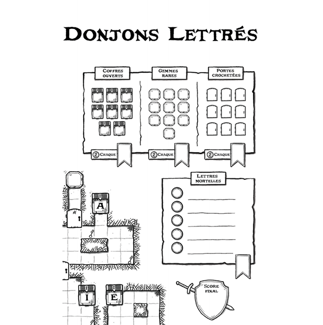 DONJONS LETTRÉS - Le Donjon - Jeu de Lettres en Solo