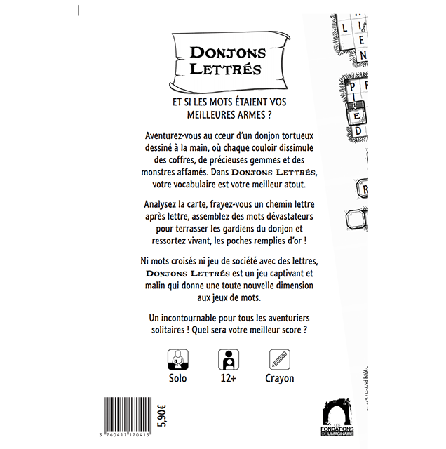 DONJONS LETTRÉS - Le Donjon - Jeu de Lettres en Solo