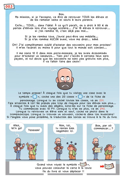 Livre Jeu - Bd Dans la Tête de Monsieur le Prof, Voyage à Londres