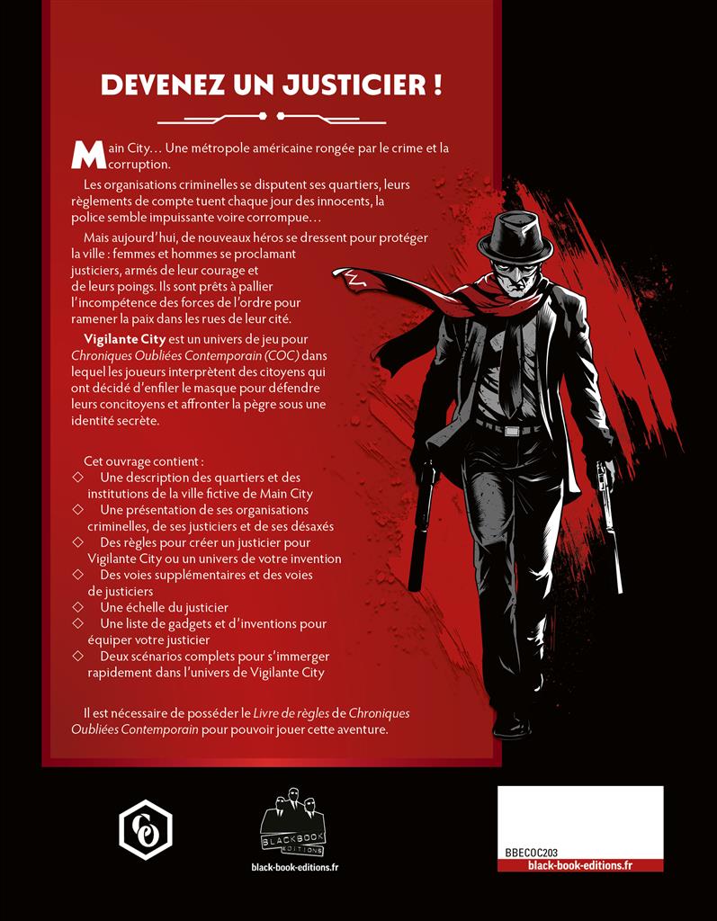 JDR Chroniques oubliées Contemporain 2 - Supplément Vigilante City