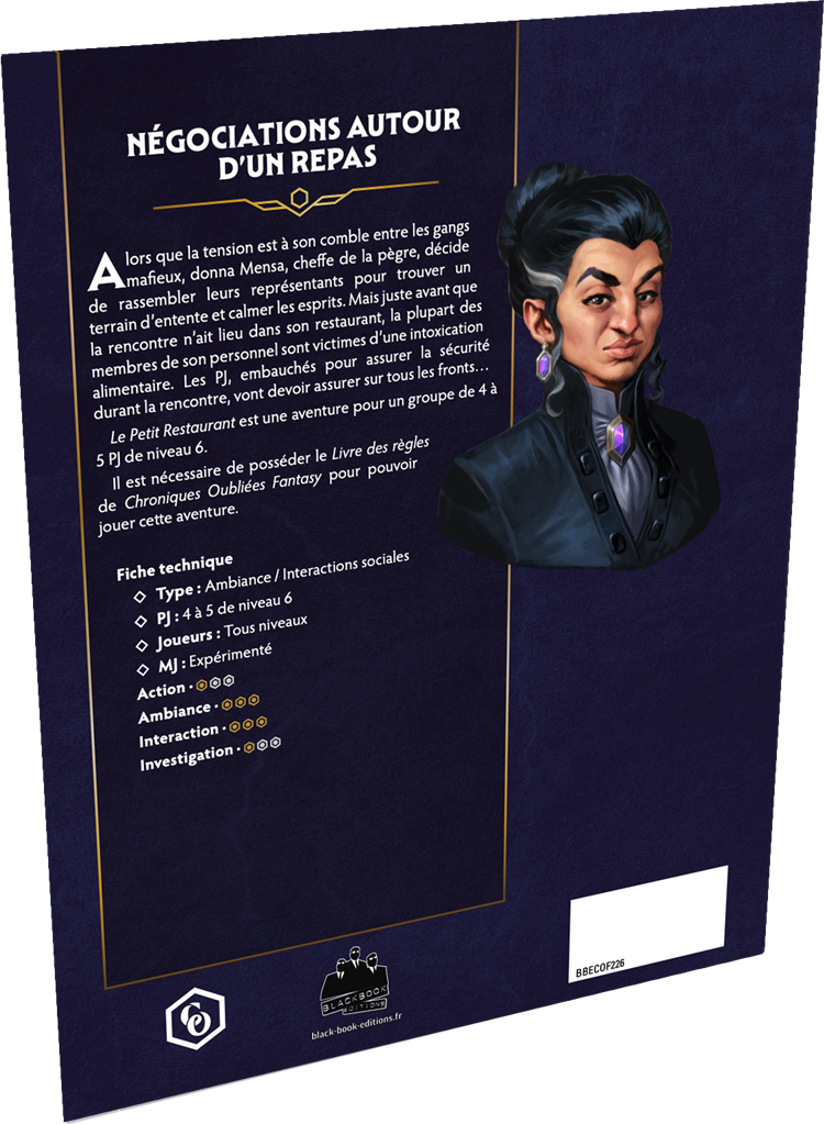 JDR COF 2 : Le petit restaurant - Chroniques oubliées fantasy