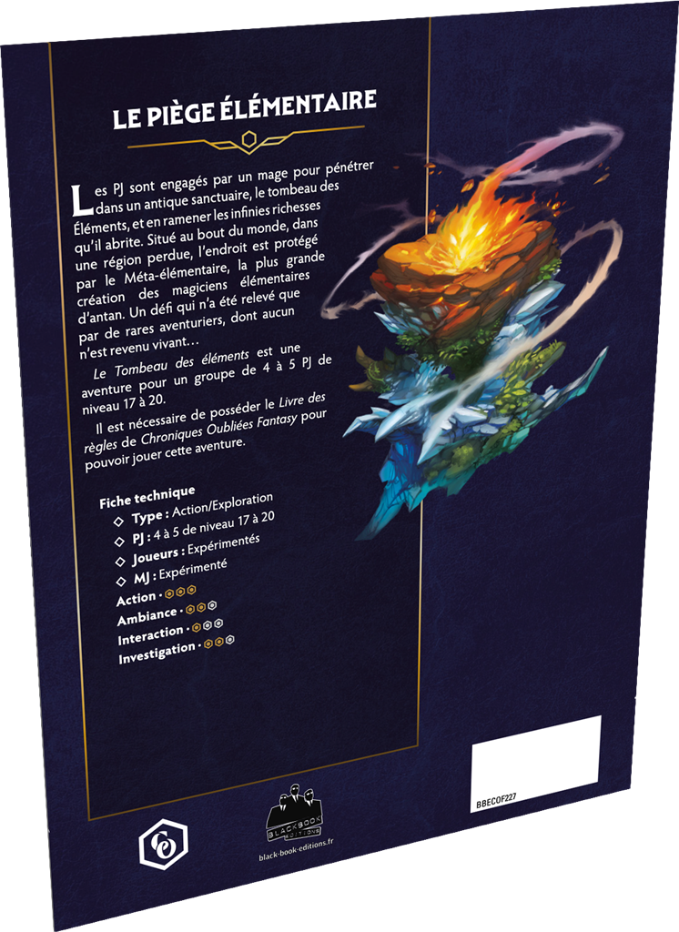 JDR COF 2 : Le tombeau des éléments - Chroniques oubliées fantasy