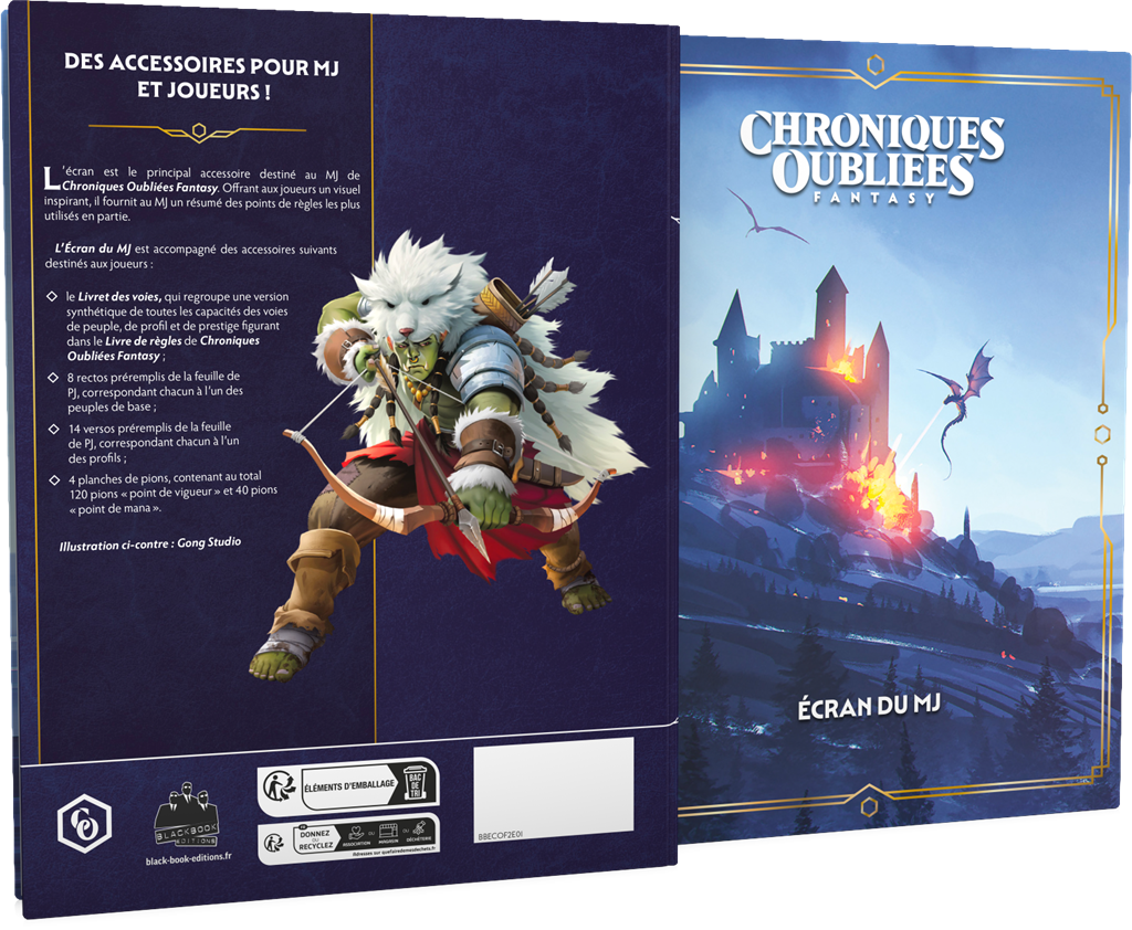 JDR COF2 - Ecran de COF + Livret des voies - Chroniques oubliées fantasy