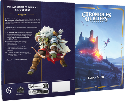 JDR COF2 - Ecran de COF + Livret des voies - Chroniques oubliées fantasy
