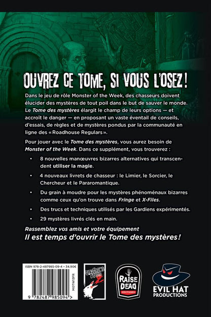 JDR Monster of the week - Tome des Mystères