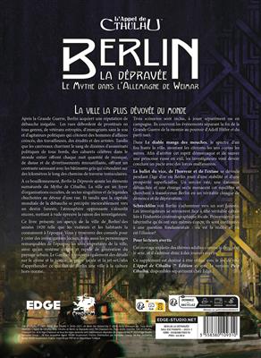 JDR L'Appel de Cthulhu : Berlin La Dépravée