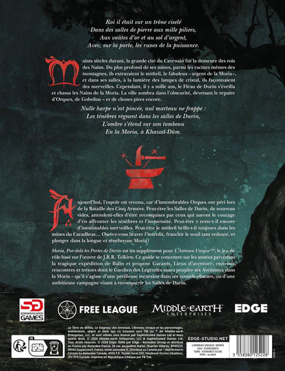 JDR L'Anneau Unique : Moria Par-delà les portes de Durin