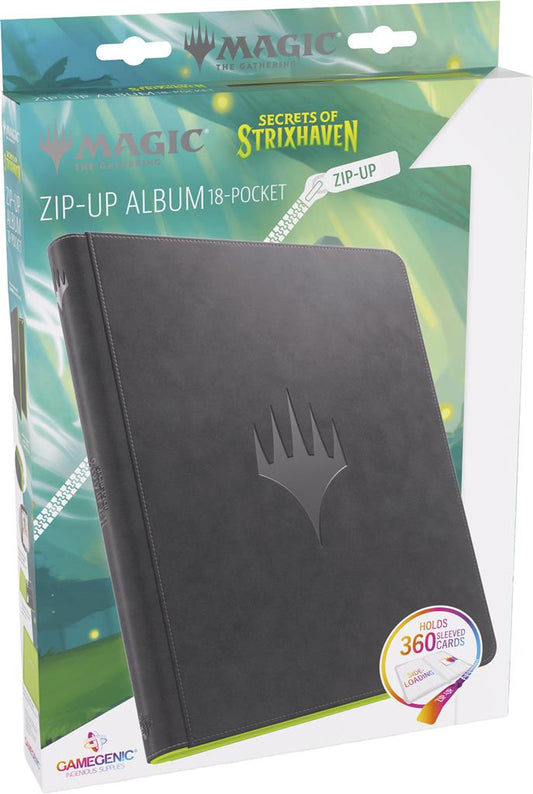 GG : MTG Secret Of Strixhaven Zip-Up Album 18-Pocket - Black/Green