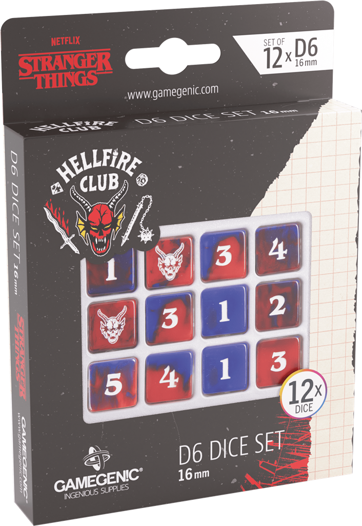 GG: Stranger Things Hellfire Club D6 Dice set