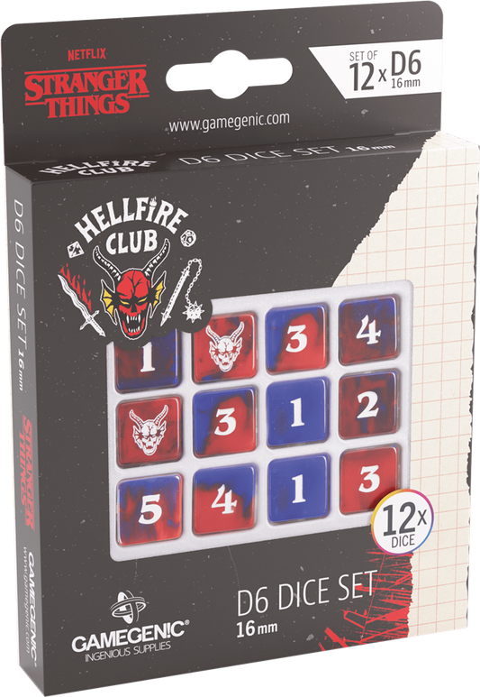 GG: Stranger Things Hellfire Club D6 Dice set