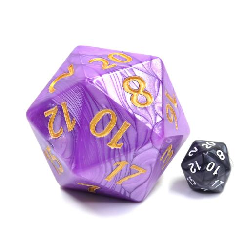 Dé Titan 20 faces 55mm - Violet perle