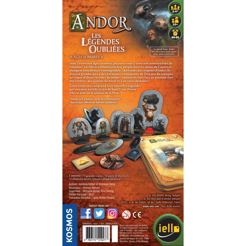 Andor - Extension Les Légendes Oubliées : Ages Sombres