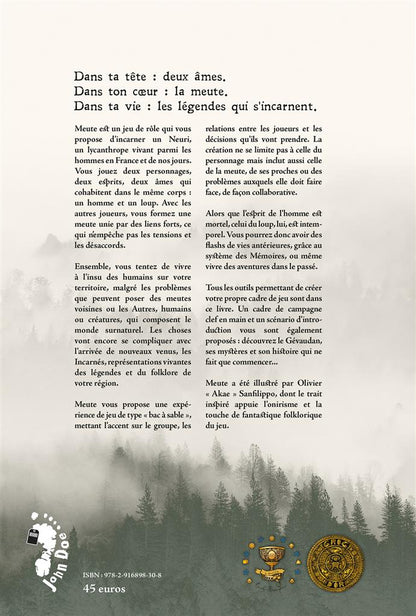JDR Meute, livre de base