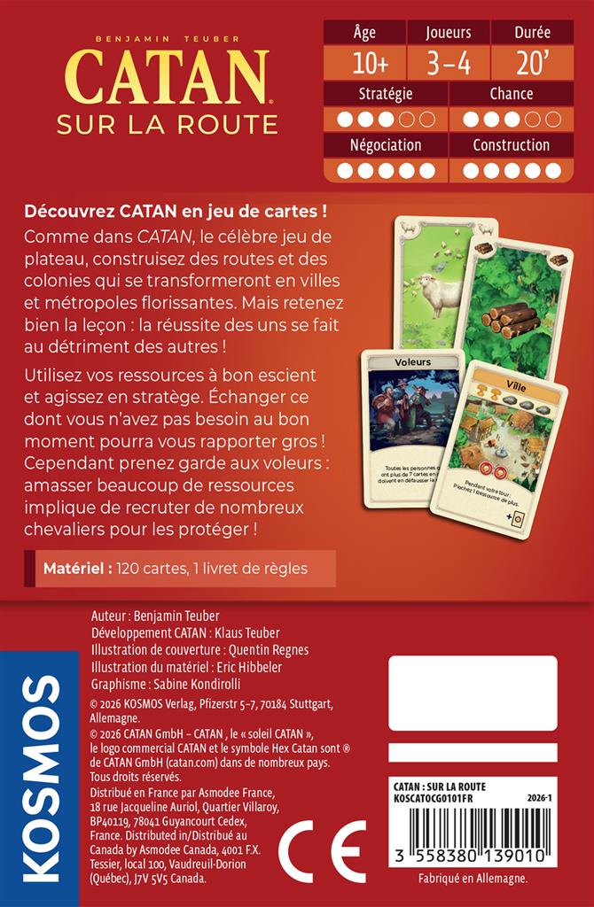 Catan - Sur la route : le jeu de cartes